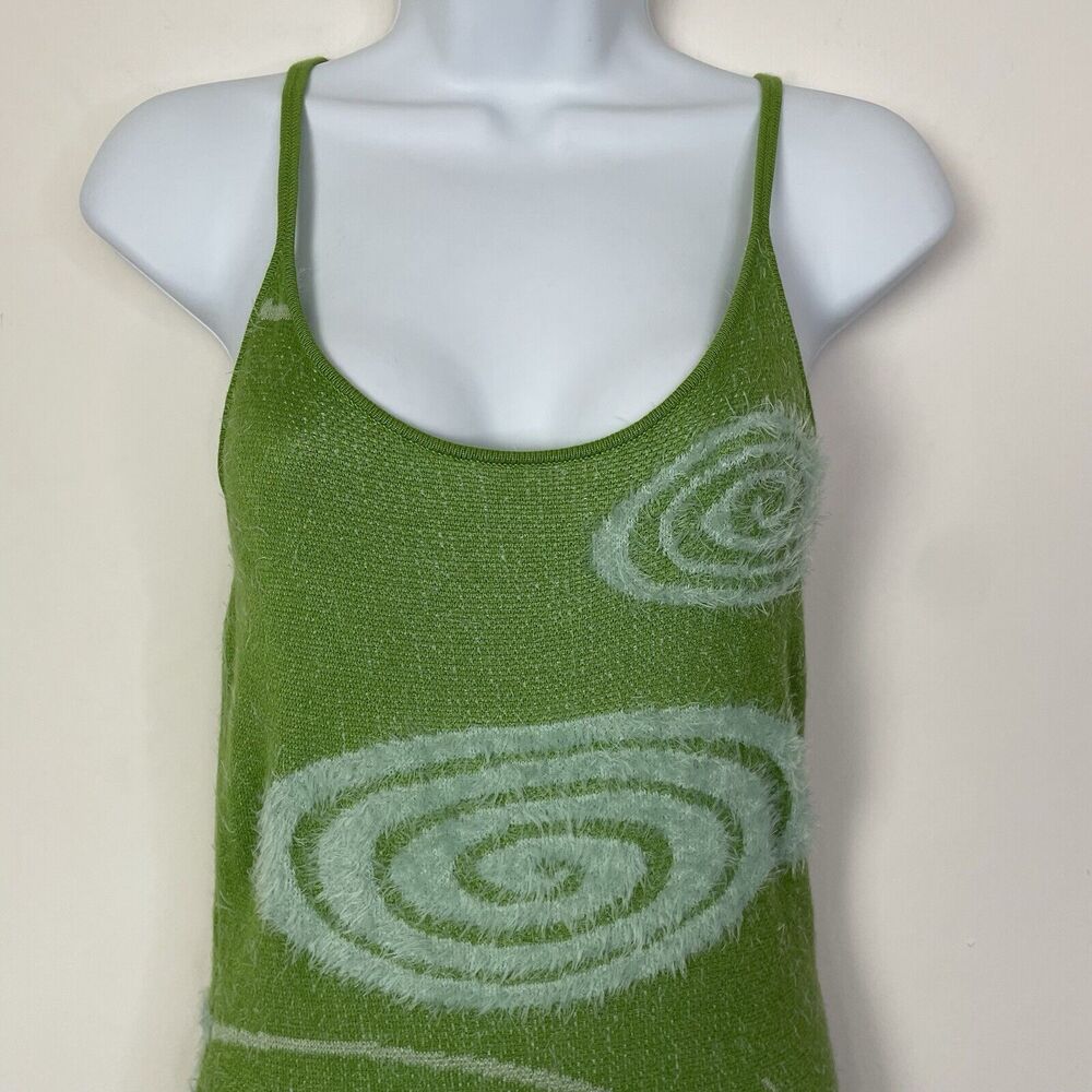 House of Sunny The Galaxy Hockney Knit Midi Slip Cut‎ Out Dress Grass Green US 4 - Picture 6 of 14